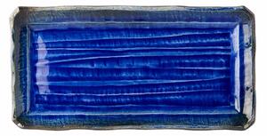 Made in Japan (MIJ) Sushi Talíř, COBALT BLUE, 43,5 x 22 cm