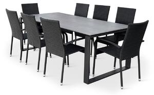 Texim STRONG - zahradní jídelní stůl + 8x židle PARIS
