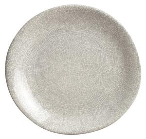 Made in Japan (MIJ) Velký mělký talíř 25 cm bílo-šedý