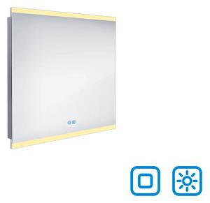 Nimco LED zrcadlo 24W, 80x70 cm se dvěma dotykovými senzory