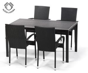 Texim VIKING L - zahradní jídelní stůl + 4x židle PARIS