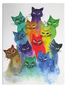 Obraz na plátně Happy Cats, 30 x 40 cm
