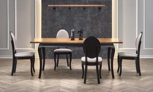 Halmar Rozkládací jídelní stůl WINDSOR 160(240)x90 tmavý dub/černý