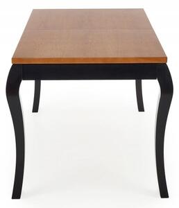 Halmar Rozkládací jídelní stůl WINDSOR 160(240)x90 tmavý dub/černý