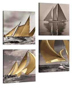 Dekorativní vícedílný obraz Boats, 33 x 33 cm
