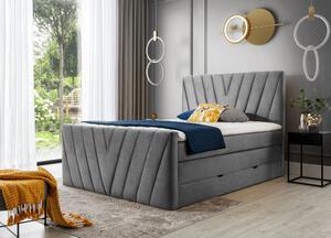 Boxspringová postel 140x200 NAVARO - antracitová 1