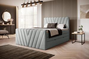 Kontinentální postel s úložným prostorem 160x200 NAVARO - tmavě šedá 4
