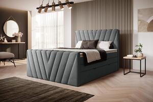 Boxspringová postel 140x200 NAVARO - antracitová 2