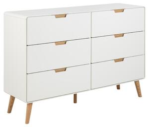 Actona Komoda Lowell 135 cm bílá/dub přírodní