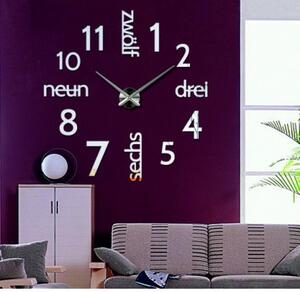 Moderní hodiny na zeď DIY DRIWAL l 3D HODINY 12S039