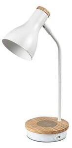 Stolní lampa MOSLEY bílá/hnědá