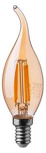 LED Žárovka FILAMENT AMBER E14/4W/230V 2200K