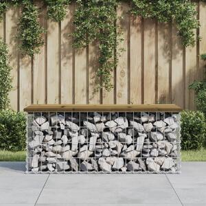 Zahradní lavice gabionový design 103 x 44 x 42 cm borové dřevo