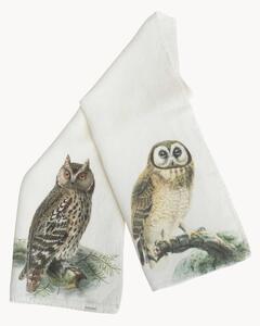 Sada lněných utěrek Owl & Eagle-Owl, 2 díly