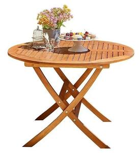 Sunfun Diana Zahradní stůl sklopný, ø 107 × 75 cm, dřevo z akácie