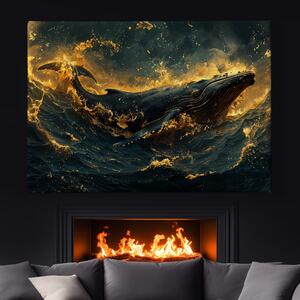 Obraz na plátně - Keporkak ve zlatém moři FeelHappy.cz Velikost obrazu: 120 x 80 cm