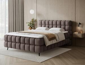 Boxspringová postel 140x200 SARVIRO - tmavě hnědá