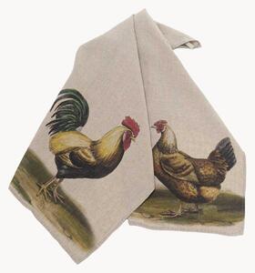 Sada lněných utěrek Rooster & Hen, 2 díly