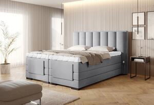 Boxspringová polohovací postel 140x200 VERION - šedá