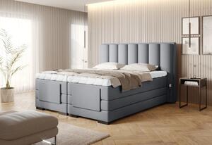 Boxspringová polohovací postel 140x200 VERION - popelavá 2