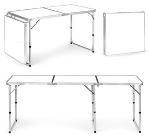 Cateringový stůl rozkládací 180 x 60 cm bílý 3dílný