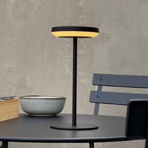 Dyberg Larsen Solární stolní lampa Otera s LED osvětlením, černá, 25 cm, IP44, Černá, Hliník, Moderní, Solární lampy