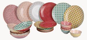Sada porcelánového nádobí Confusion In Colors, pro 6 osob, 24 dílů