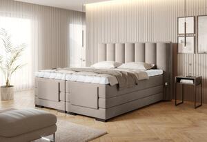 Manželská polohovací postel 180x200 VERION - krémová