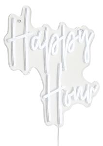 Neonové nástěnné svítidlo bílé vč. LED - Happy Hour