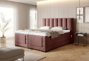 Manželská polohovací postel 180x200 VERION - tmavě růžová