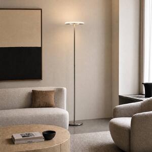 Lucande LED stojací lampa Raymond, titanová barva, stmívatelné, stmívatelný, Hliník / šedá / zinek, Obývací pokoj / jídelna, kov, Moderní
