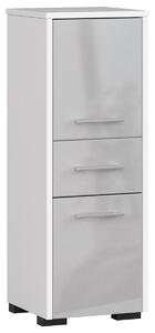Ak furniture Koupelnová skříňka Fin bílá/stříbrná lesk