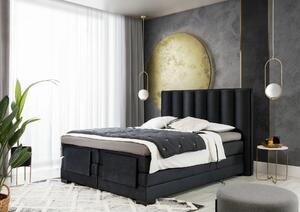 Boxspringová polohovací postel 140x200 VERION - černá 2