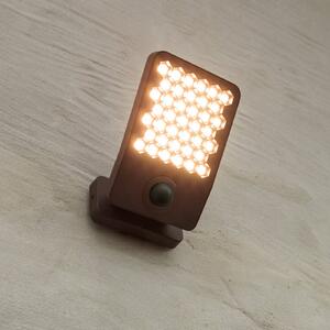 LUTEC Venkovní nástěnné svítidlo ATLANTIS s LED a senzorem, tmavě šedá, 22 cm, IP54, Hliník / šedá / zinek, Hliník, Moderní