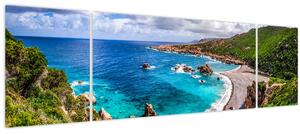 Obraz - Sardinie (170x50 cm)