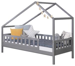 DĚTSKÁ POSTEL SE STŘÍŠKOU, 140/200 cm, světle šedá Livetastic - Online Only dětské postele, Online Only