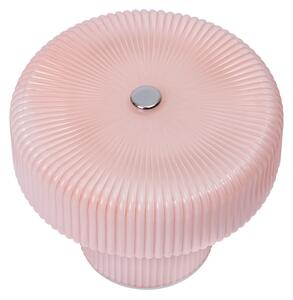 Stolní lampa ferm LIVING, stmívatelné, Pudrová, Obývací pokoj, Sklo