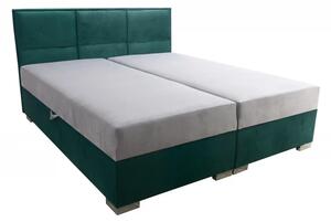 Čalouněná postel Kvadrat II, 200x160, zelená/šedá (an 4810/4817)