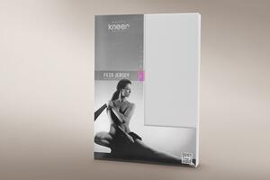 Kneer Prostěradlo Fein Jersey Weiss Rozměr: 90x210-100x220 cm