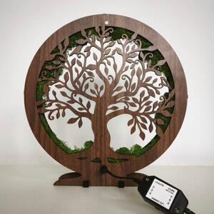 LED lampa Strom života – mechová dekorace na stůl I SENTOP LED0574-ORECH-WENGE