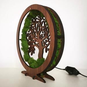 LED lampa Strom života – mechová dekorace na stůl I SENTOP LED0574-ORECH-WENGE