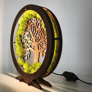 LED lampa Strom života – mechová dekorace na stůl I SENTOP LED0574-ORECH-WENGE