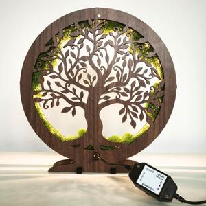 LED lampa Strom života – mechová dekorace na stůl I SENTOP LED0574-ORECH-WENGE