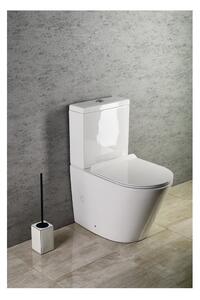 Černo-bílý keramický WC kartáč Sapho Lucrezia