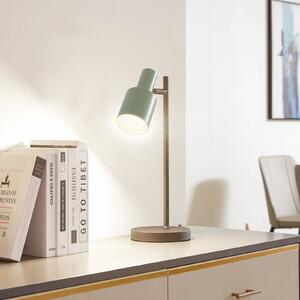 Stolní lampa Lindby Ovelia, zelená/černá, kov, E27