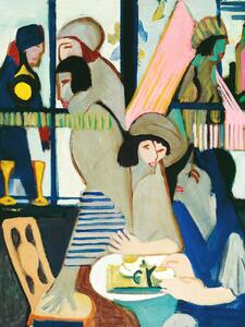 Obrazová reprodukce The Café, Talking over Coffee (Vintage Portrait / Friends) - Ernst Ludwig Kirchner, (30 x 40 cm)