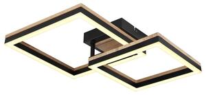 Stropní LED svítidlo BEATRIX 4 černá/světlé dřevo
