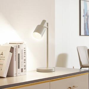 Stolní lampa Lindby Ovelia, béžová, kov, E27