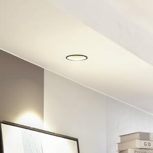 Arcchio Svítidlo LED Niria, černé, 2 700 K, stmívatelný, Černá, Obývací pokoj / jídelna, Hliník, Moderní