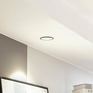 Arcchio Svítidlo LED Niria, černé, 3 000K, stmívatelný, Černá, Obývací pokoj / jídelna, Hliník, Moderní